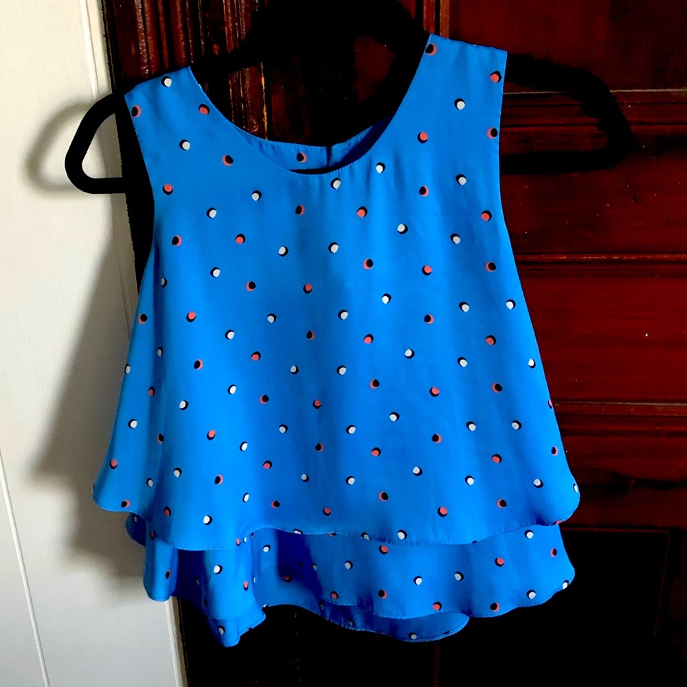 Zara Flouncy Polka Dot Top
